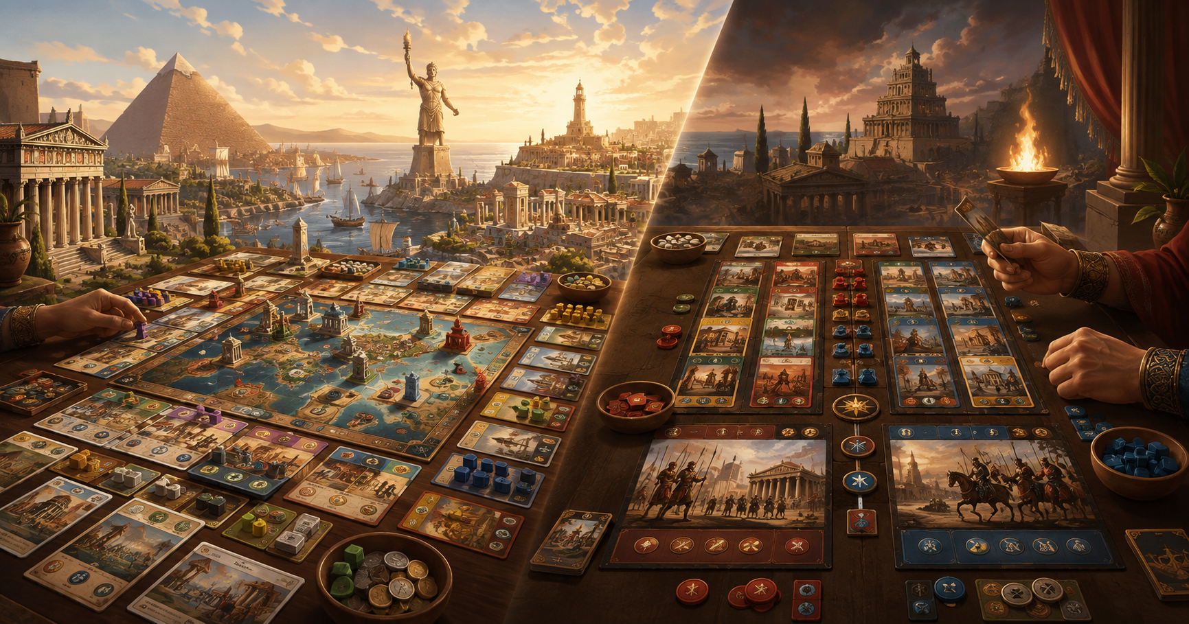 7 Wonders vs 7 Wonders Duel – vertailu ja strategiat